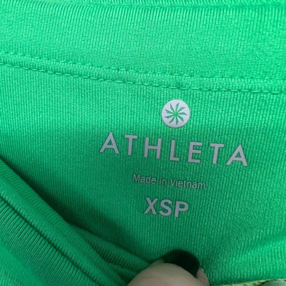Athleta Lime Green Cropped Athletic Leggings Size XSP - Picture 2 of 6